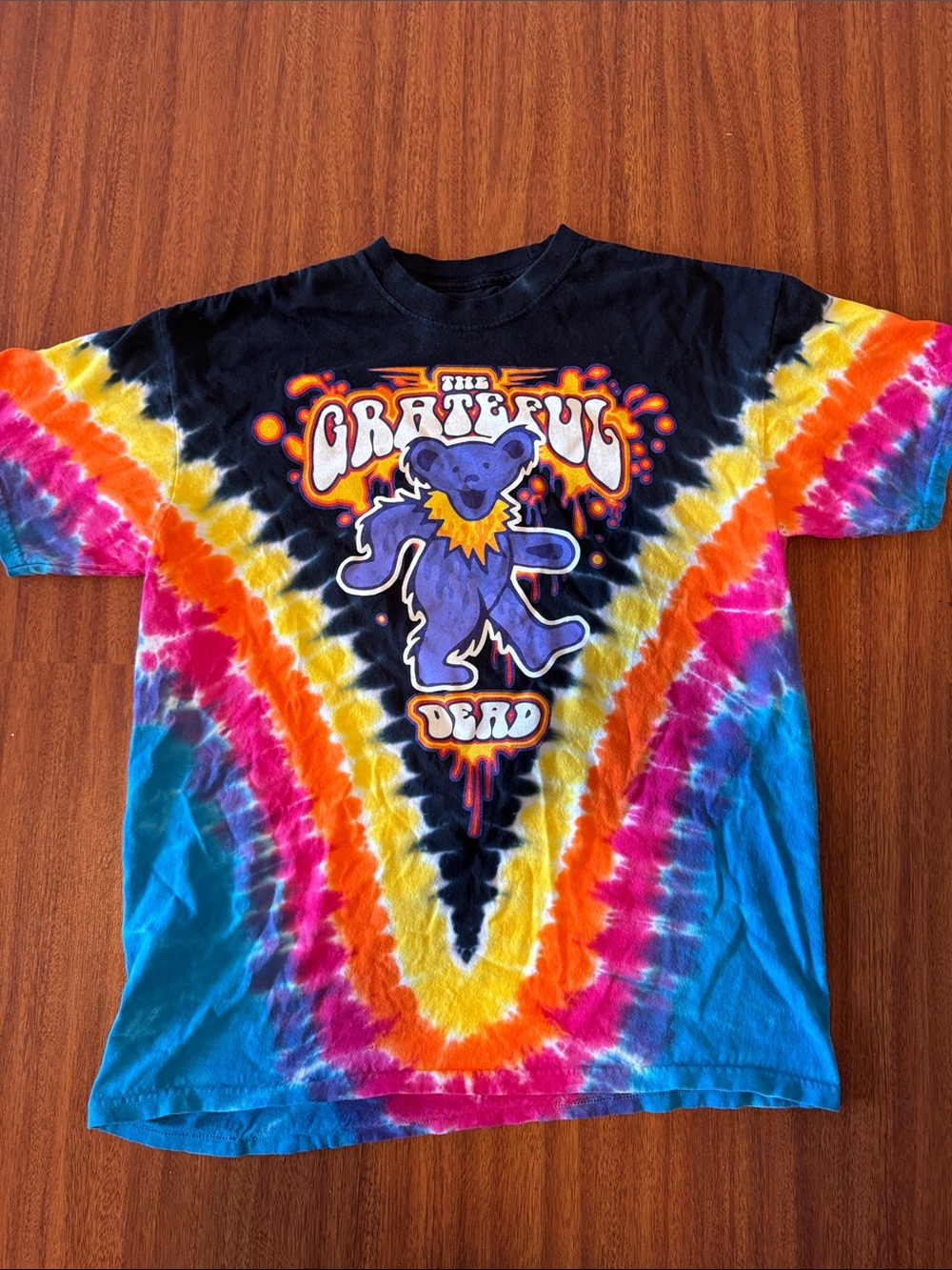 Tie-Dye Grateful Dead Men’s Liquid Blue T-Shirt - Multi